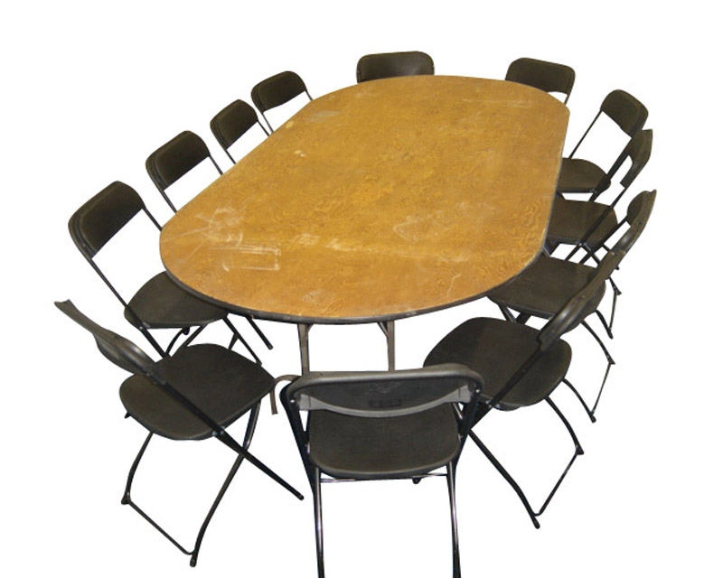 OVAL 8' X 48" BANQUET - SEATS 10