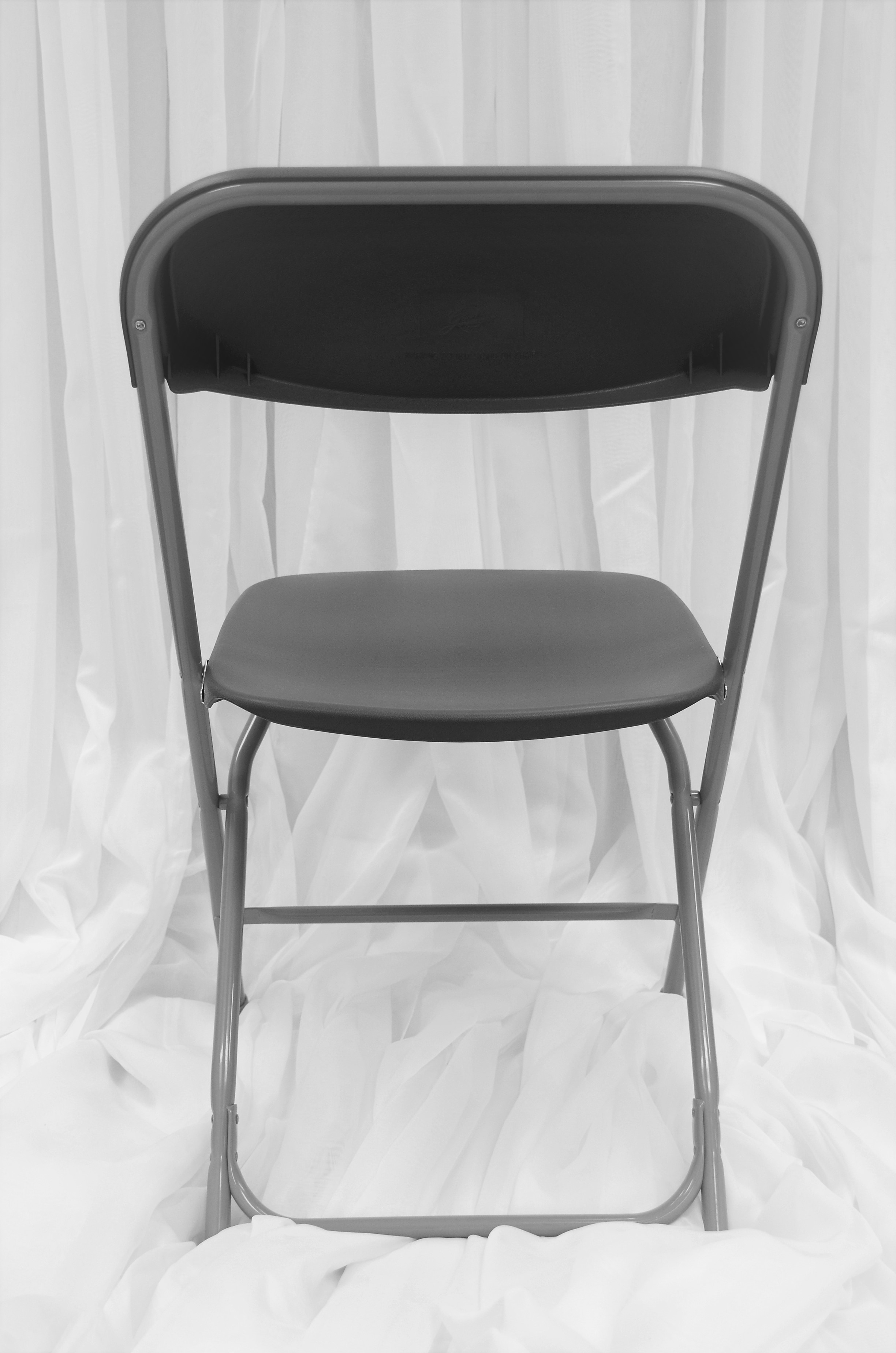 FOLDING PLASTIC - GREY CHAIR (Indoor Use Only)