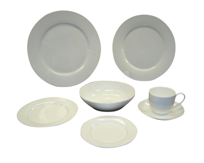 CASHMERE 7.5" WHITE PLATE-BONE CHINA