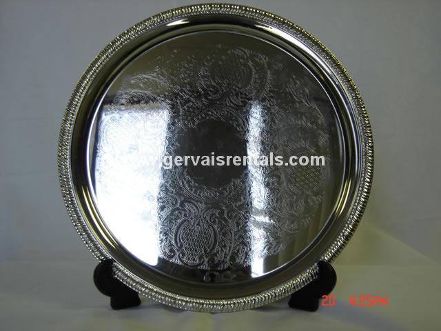 14" ROUND SILVER PLATTER