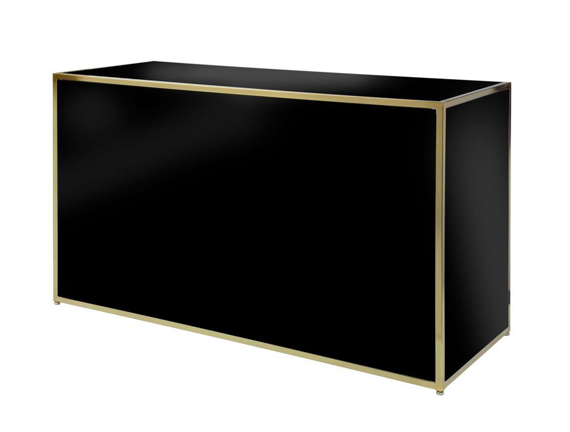 6' GOLD LUCITE BAR WITH BLACK PLEXI