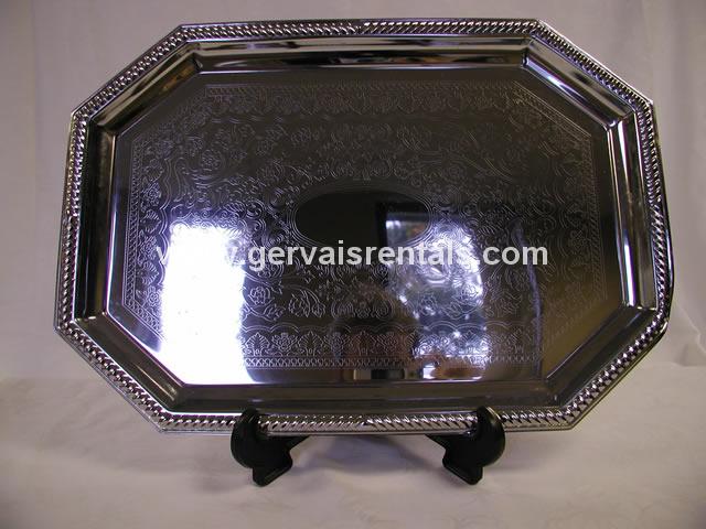 OCTAGONAL TRAY 17" X 12" 