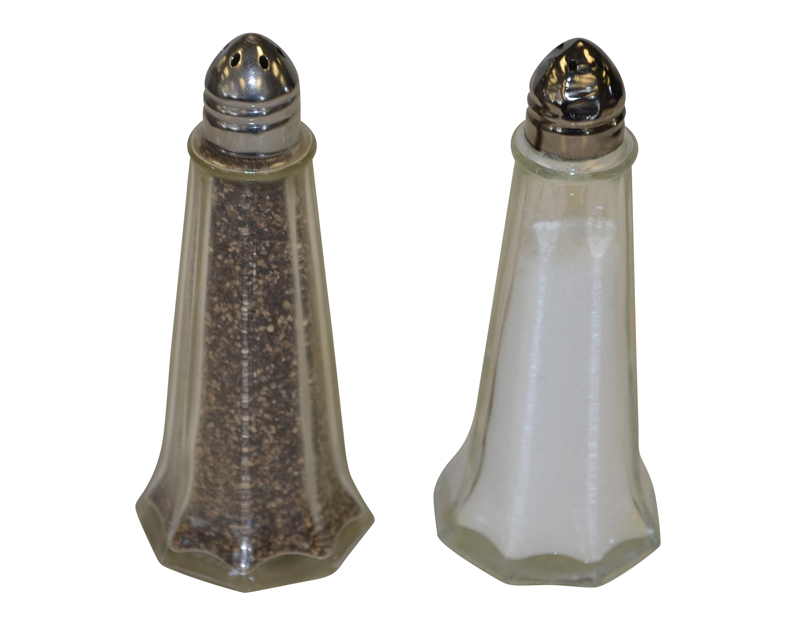 SALT & PEPPER - GLASS, FILLED