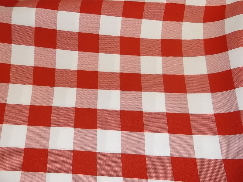 54X54 RED CHECKERED LINEN