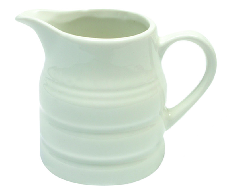 1 LITRE WHITE CERAMIC JUG