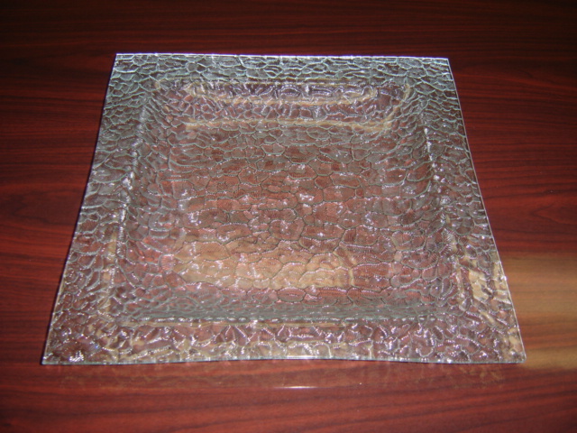 GLASS 14"X14" PLATTER