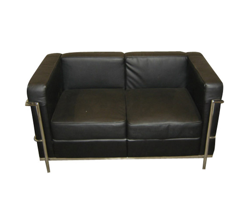 CORBUSIER BLACK 2 SEATER